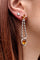 Italian high jewelry - Diamond and topaz earrings 58 Facettes