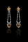 Italian high jewelry - Diamond and topaz earrings 58 Facettes