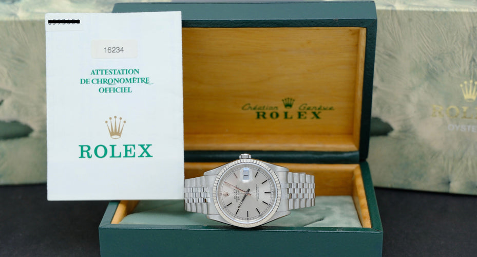 Relógio Rolex Datejust - Relógio 16234 em aço 58 Facettes ROL/DJ1/1383
