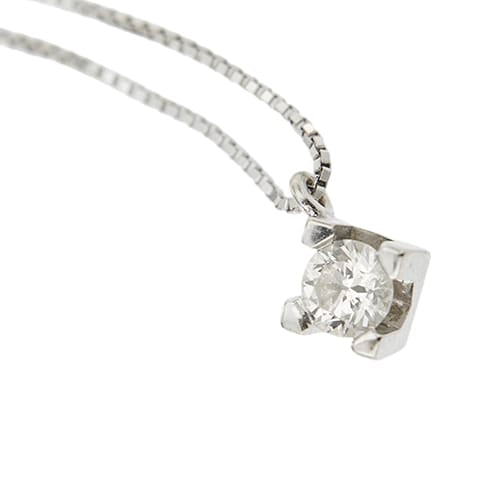 Колиe Колиe с централен диамант от бяло злато и диамант 0,24 ct 58 Facettes 39095