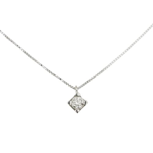 Колиe Колиe с централен диамант от бяло злато и диамант 0,24 ct 58 Facettes 39095