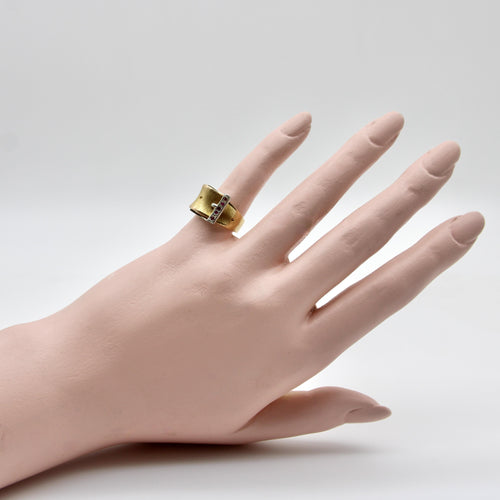 Anillo 51 Anillo con cierre italiano de oro de 18 quilates y rubíes 58 Facettes A20085