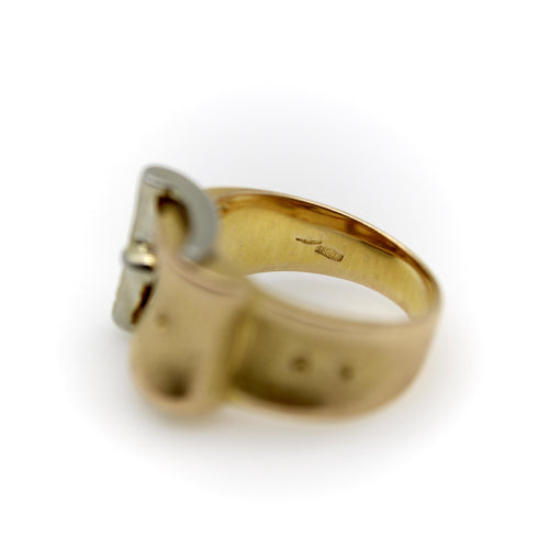 Anillo 51 Anillo con cierre italiano de oro de 18 quilates y rubíes 58 Facettes A20085