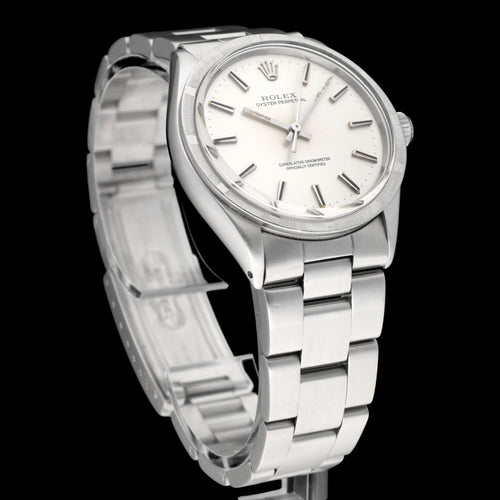 Rolex Oyster Perpetual ur - 34 mm ur i stål, 1972 58 Facettes ROL/OOP/220