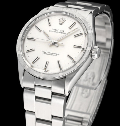 Rolex Oyster Perpetual ur - 34 mm ur i stål, 1972 58 Facettes ROL/OOP/220