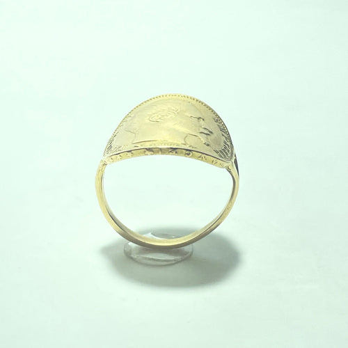 Napoleonring 20 franc i 18 karats gult guld 58 Facettes 260109