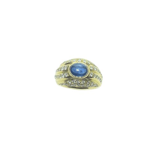 Ring i 18 karat gult guld, safir och diamanter 58 Facettes 260111