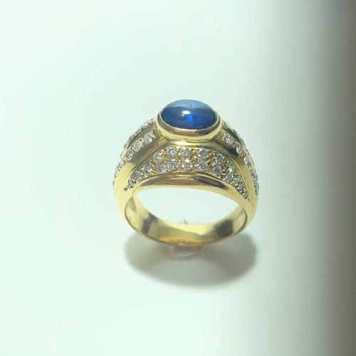 Ring i 18 karat gult guld, safir och diamanter 58 Facettes 260111