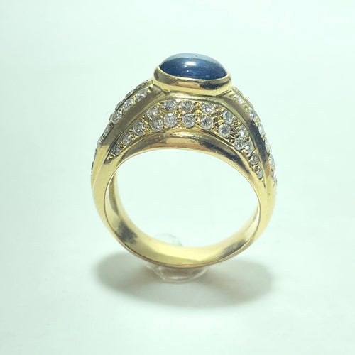 Ring i 18 karat gult guld, safir och diamanter 58 Facettes 260111