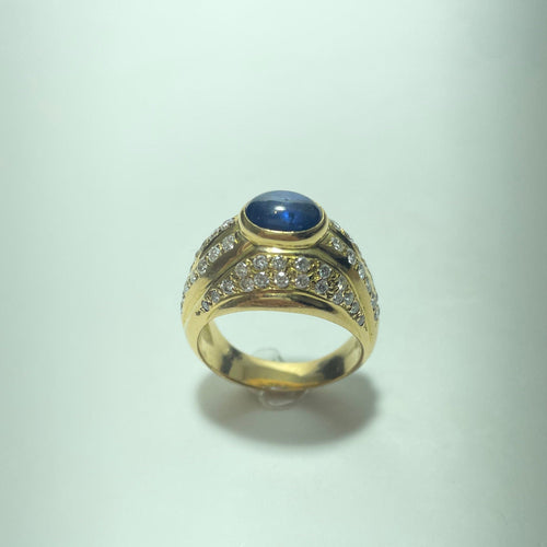 Ring i 18 karat gult guld, safir och diamanter 58 Facettes 260111