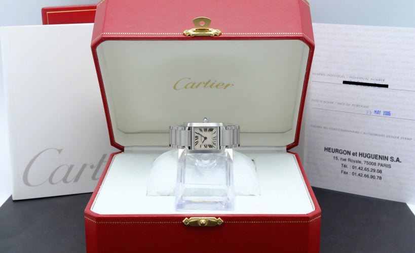 手表 Cartier Tank Française - 2384 型钢制手表 58 Facettes CRT/TNK/008