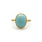 Bague 53 Farideh - Bague en or 24K et turquoise persane 58 Facettes A2007W