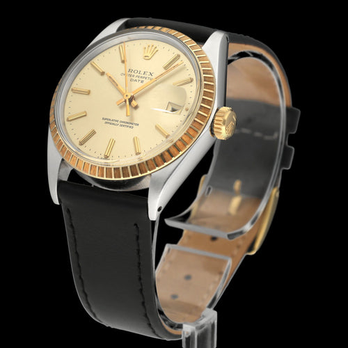 Часовник Rolex Oyster Perpetual Date - Часовник 1505 от злато и стомана 58 Facettes ROL/OPD/304