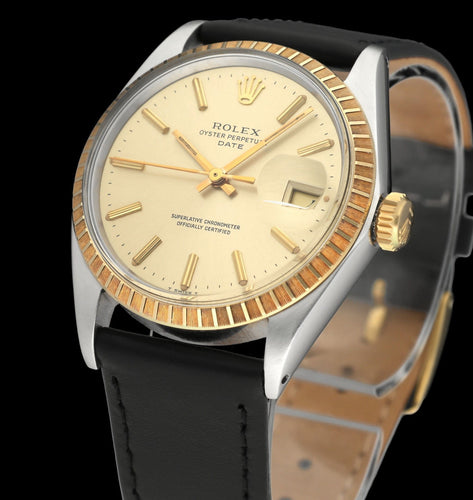 Часовник Rolex Oyster Perpetual Date - Часовник 1505 от злато и стомана 58 Facettes ROL/OPD/304