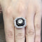 Bague 53 Bague en or jaune et blanc 18 kt avec diamants 58 Facettes 299/26 D