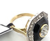 Bague 53 Bague en or jaune et blanc 18 kt avec diamants 58 Facettes 299/26 D