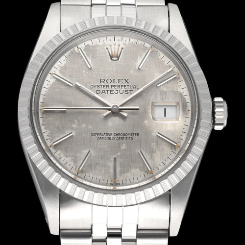 Montre Rolex Datejust - Montre 36 mm en acier, cadran gris Tropical Linen, 1987 58 Facettes ROL/DJ1/1169