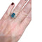 Bague 54 Bague Art déco en or blanc, zircon bleu et diamants 58 Facettes 7849 A