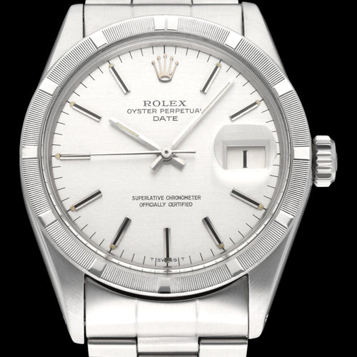 Montre Rolex Oyster Perpetual Date 1501 - Montre en acier, cadran Linen, 1970 58 Facettes ROL/OPD/274