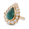 Bague 55 Bague en or jaune 18k, émeraude et diamants 58 Facettes AN114 (00829)