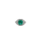 Bague Anello en or blanc avec émeraude et diamants 58 Facettes