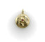 Pendentif Cute as a Button - Pendentif whippet en or 14K et rubis 58 Facettes