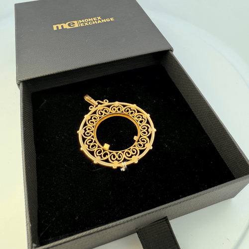 Myntberlock i 18 karat gult guld 58 Facettes 250093