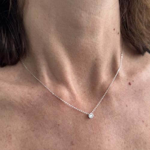 Salvini Corolla - Lichtpuntketting in witgoud en diamanten 58 Facettes 33258
