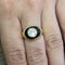 Bague 52 Anello en or jaune 18 kt avec diamant et onyx 58 Facettes 299/26 C