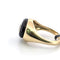 Bague 52 Anello en or jaune 18 kt avec diamant et onyx 58 Facettes 299/26 C