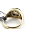 Bague 52 Anello en or jaune 18 kt avec diamant et onyx 58 Facettes 299/26 C