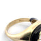 Bague 52 Anello en or jaune 18 kt avec diamant et onyx 58 Facettes 299/26 C