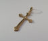 Pendentif Croix - Pendentif vintage godronné en or jaune 18 carats 58 Facettes Pendentif