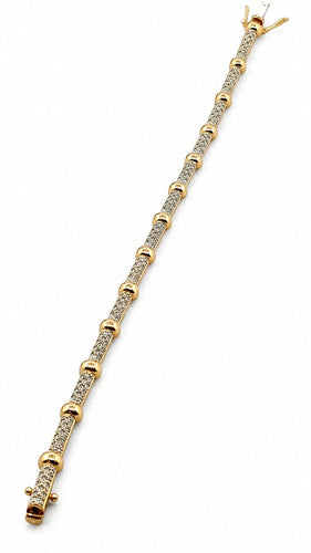 Bracelet Bracelet en or jaune 18 carats serti de diamants naturels 58 Facettes bbb