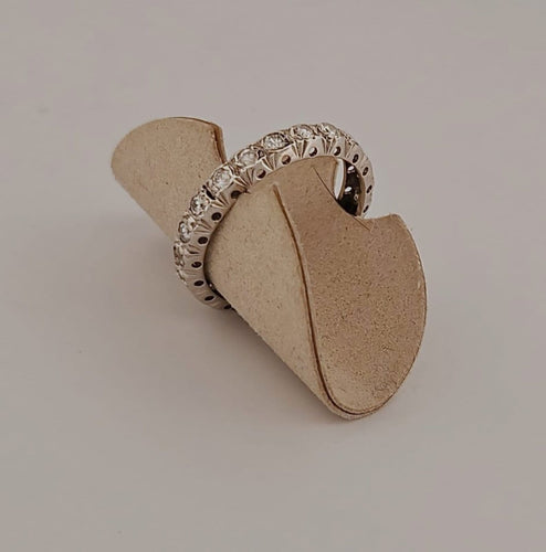 Bague 55 Alliance - Bague diamants en or blanc 58 Facettes 1056177
