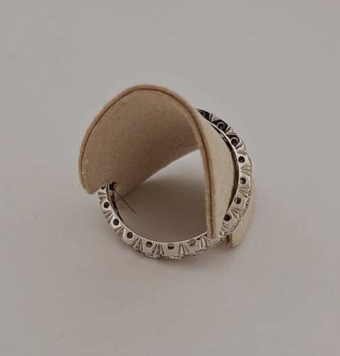 Bague 55 Alliance - Bague diamants en or blanc 58 Facettes 1056177