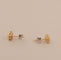 Boucles d'oreilles Boucles d'oreilles - Puces carrées en or jaune et blanc avec brillants 58 Facettes 2504629