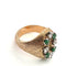 Bague 48 Bague en or jaune 18 kt, diamants et émeraudes 58 Facettes 340/26 A 173/26