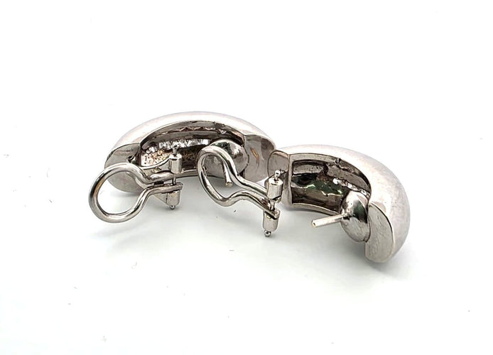 Boucles d'oreilles Boucles d'oreilles en or blanc 18 kt avec diamants princess 58 Facettes 340/26 H 173/26