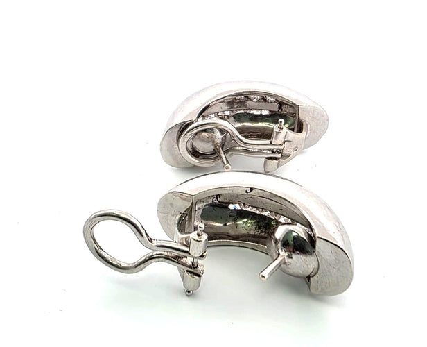 Boucles d'oreilles Boucles d'oreilles en or blanc 18 kt avec diamants princess 58 Facettes 340/26 H 173/26