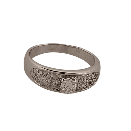 Bague 52 Bague en or blanc avec diamants 58 Facettes 2153873