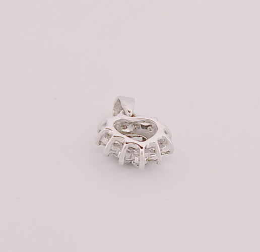 Pendentif Pendentif saphir et diamants en or blanc 58 Facettes 3043136-3042136