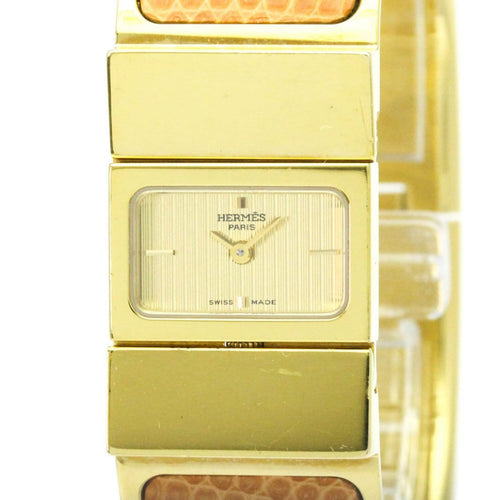 Montre Hermès Loquet - Montre quartz plaquée or et lézard 58 Facettes r2qb5jyoc8