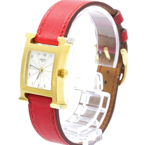 Montre Hermès Heure H - Montre quartz en acier et cuir 58 Facettes vjmpn3kot0