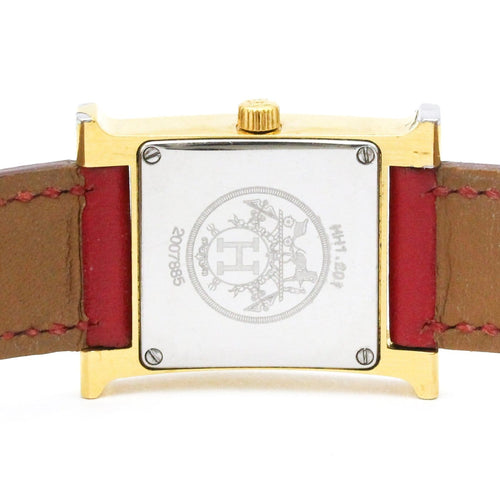 Montre Hermès Heure H - Montre quartz en acier et cuir 58 Facettes vjmpn3kot0