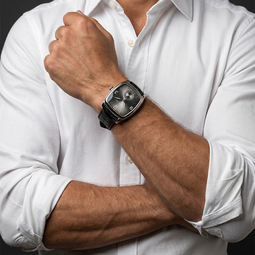 Montre H.Moser & Cie. Henry Platine - Montre manuelle en platine 58 Facettes OC-68802073