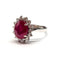 Bague 54 Bague entourage rubis et diamants en or blanc 18K 58 Facettes BO/260028