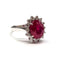 Bague 54 Bague entourage rubis et diamants en or blanc 18K 58 Facettes BO/260028
