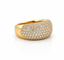 Bague 59 Bague jonc en or jaune 18 carats sertie de diamants 58 Facettes psd