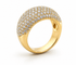 Bague 59 Bague jonc en or jaune 18 carats sertie de diamants 58 Facettes psd
